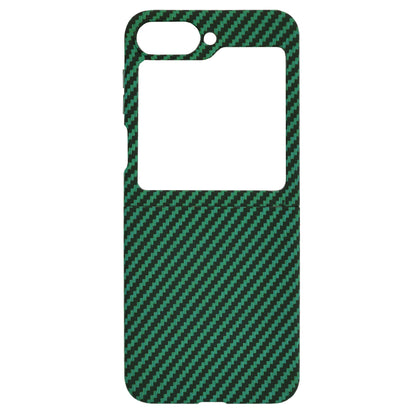Husa pentru Samsung Galaxy Z Flip7 FE F761 / Z Flip6 F741, Techsuit, Carbonite FiberShell, Verde