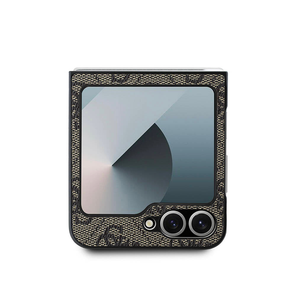 Husa pentru Samsung Galaxy Z Flip7 FE F761 / Z Flip6 F741, Guess, 4G Metal Logo, Maro