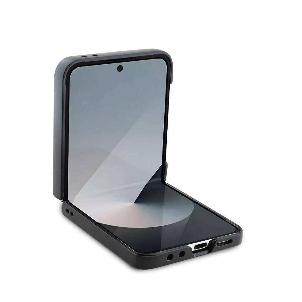 Husa pentru Samsung Galaxy Z Flip7 FE F761 / Z Flip6 F741, Guess, 4G Metal Logo, Roz