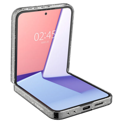Husa pentru Samsung Galaxy Z Flip7 FE F761 / Z Flip6 F741, Spigen, Air Skin Gliiter, Transparenta