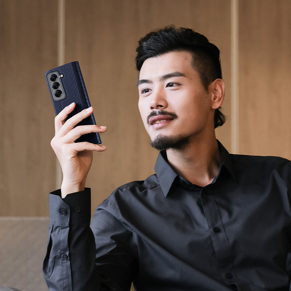 Husa pentru Samsung Galaxy Z Fold Special, DUX DUCIS, Bril, Albastra