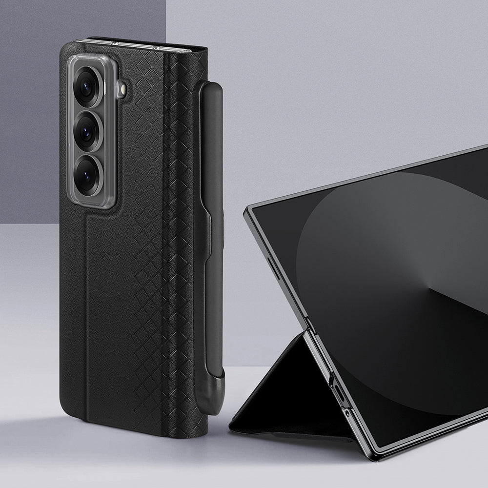 Husa pentru Samsung Galaxy Z Fold Special, DUX DUCIS, Bril (with Pencil Holder), Neagra