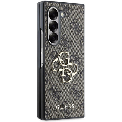 Husa pentru Samsung Galaxy Z Fold6 F956, Guess, 4G Metal Logo, Maro