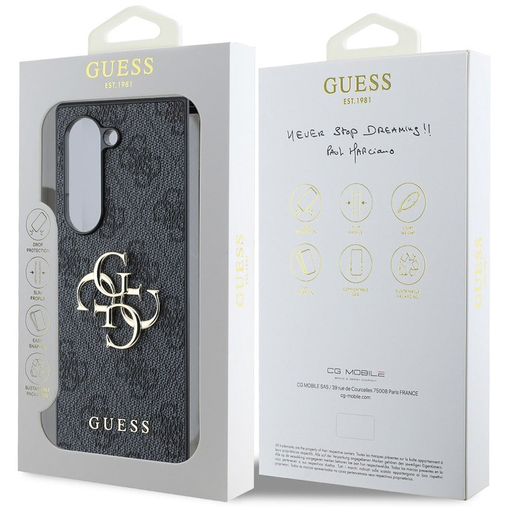 Husa pentru Samsung Galaxy Z Fold6 F956, Guess, 4G Metal Logo, Neagra