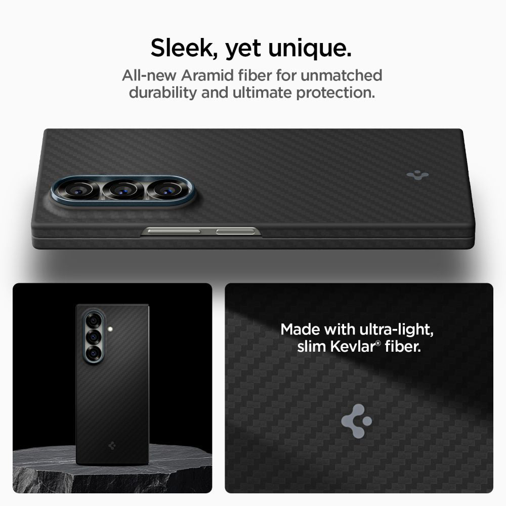 Husa pentru Samsung Galaxy Z Fold7 F966, Spigen, Air Skin, Neagra ACS09555