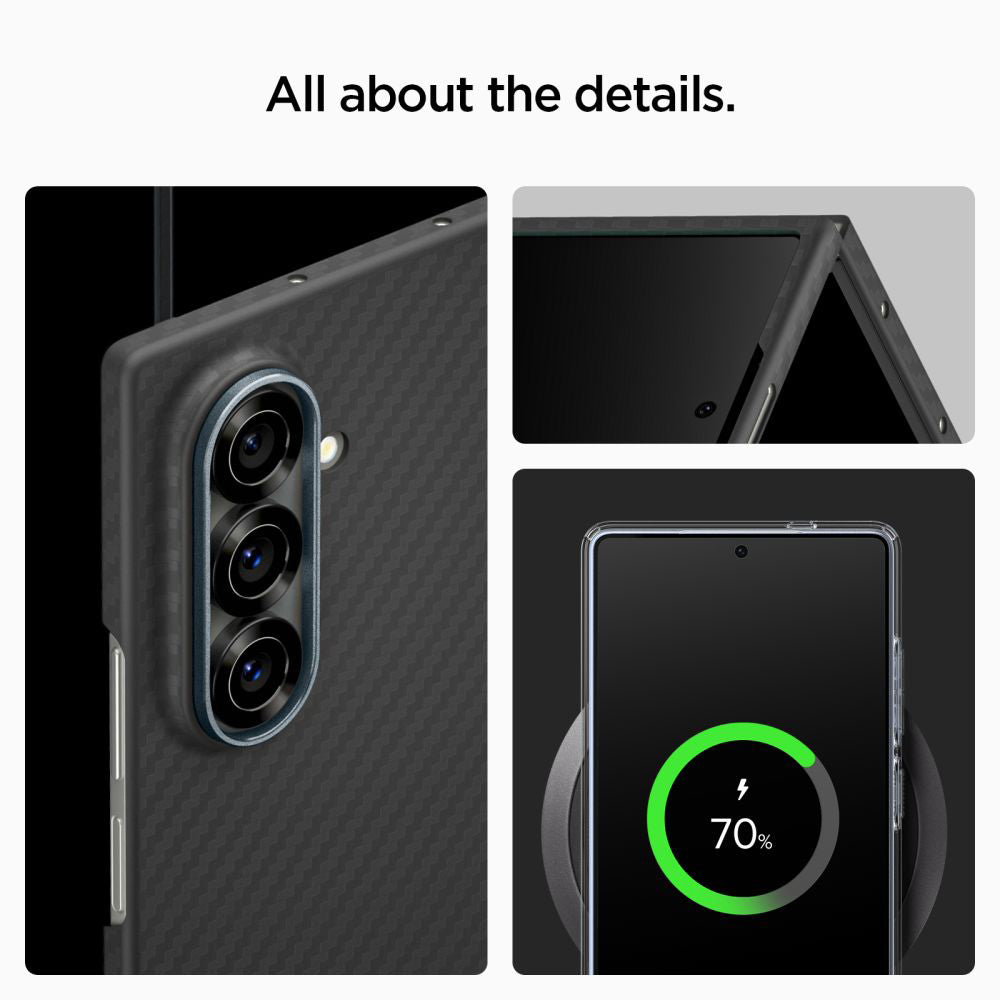 Husa pentru Samsung Galaxy Z Fold7 F966, Spigen, Air Skin, Neagra ACS09555
