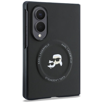 Husa pentru Samsung Galaxy Z Fold8 F971, Karl Lagerfeld, Karl & Choupette Head Pin, Neagra