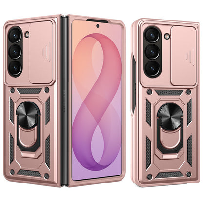 Husa pentru Samsung Galaxy Z Fold8 Ultra F976 / Z Fold7 F966, Techsuit, CamShield, Roz Aurie