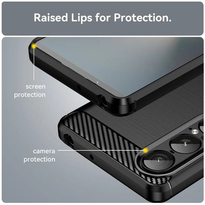 Husa pentru Sony Xperia 1 VII, Techsuit, Carbon, Neagra