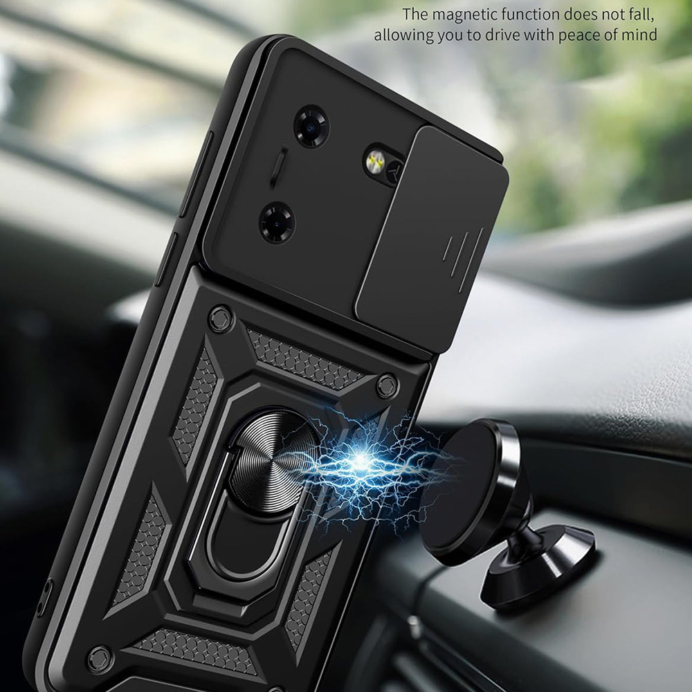 Husa pentru Tecno Pova 5 Pro, Techsuit, CamShield, Neagra