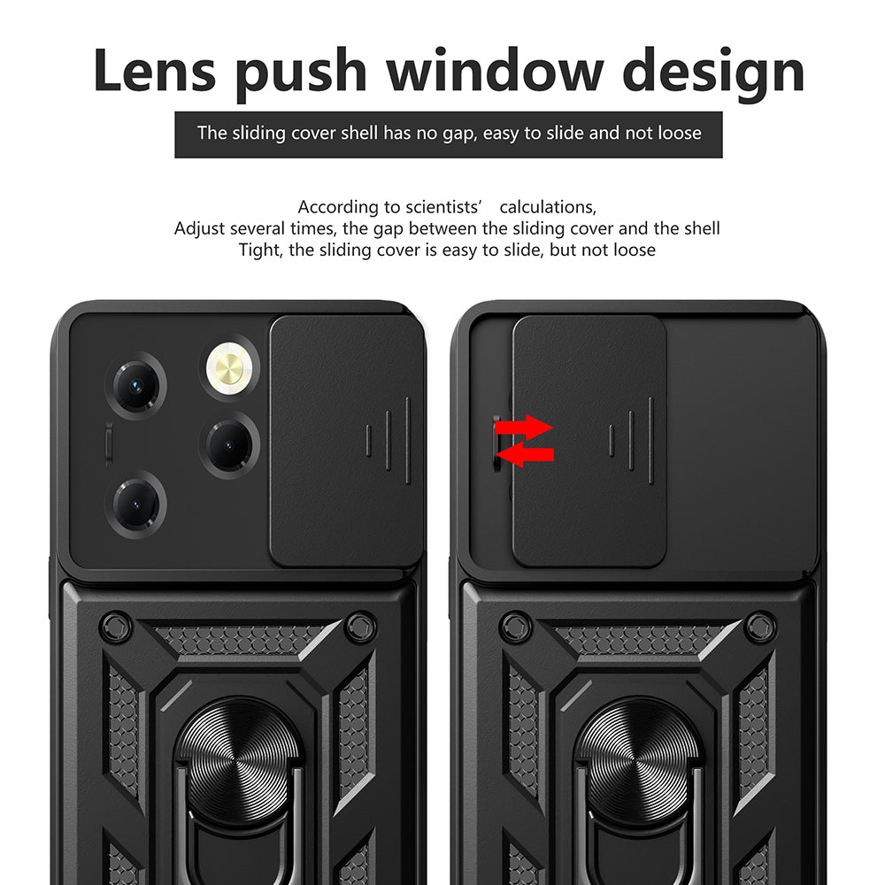 Husa pentru Tecno Spark 20 Pro / Infinix Hot 40 / Hot 40 Pro, Techsuit, CamShield, Neagra