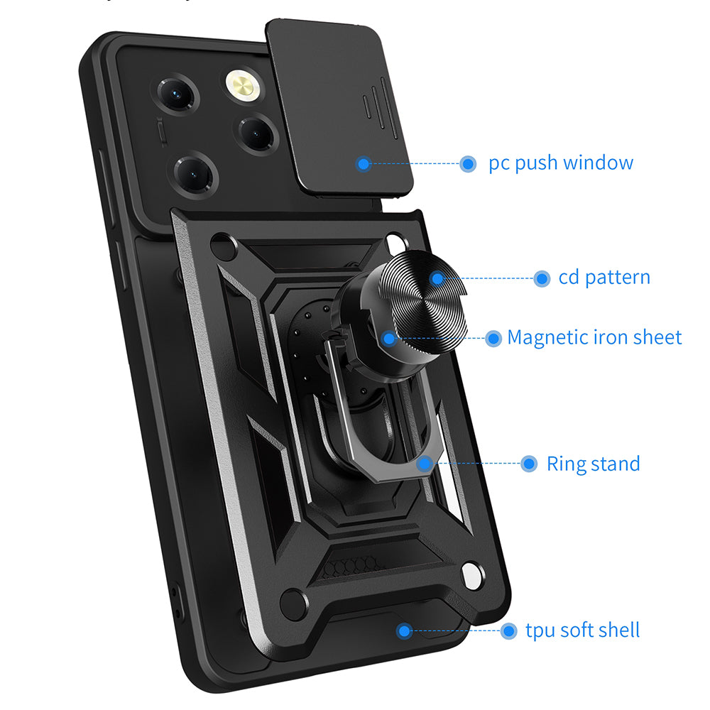 Husa pentru Tecno Spark 20 Pro / Infinix Hot 40 / Hot 40 Pro, Techsuit, CamShield, Roz