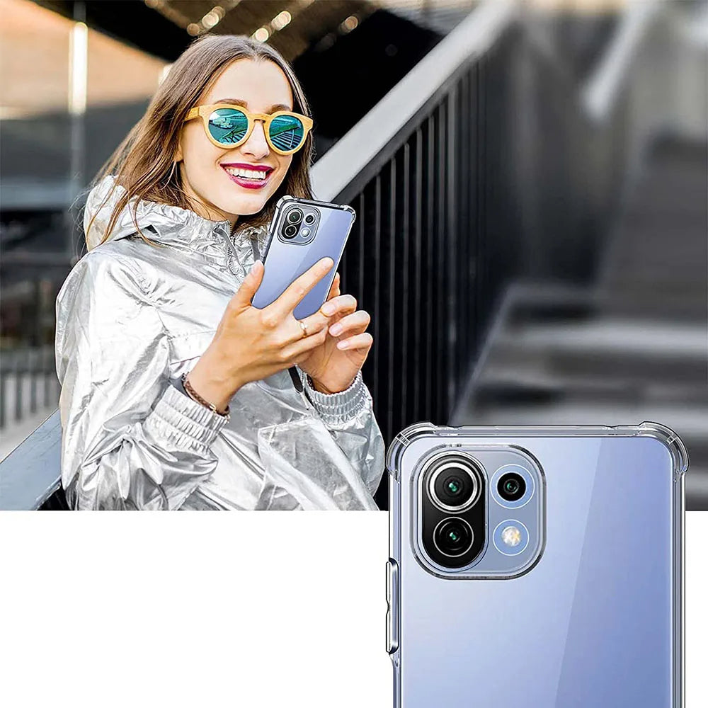 Husa pentru Xiaomi 11 Lite 5G NE / Mi 11 Lite 5G / 11 Lite, Techsuit, Shockproof Clear, Transparenta