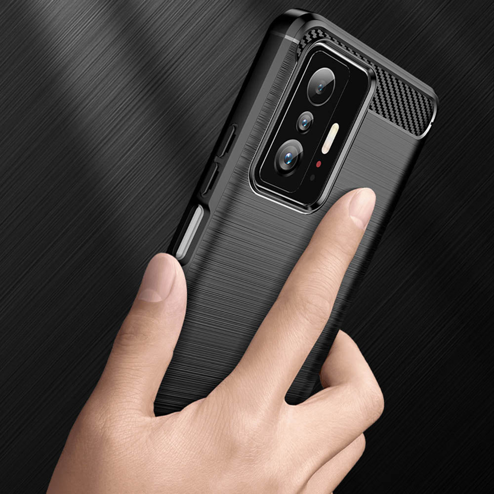 Husa pentru Xiaomi 11T / 11T Pro, Techsuit, Carbon, Neagra