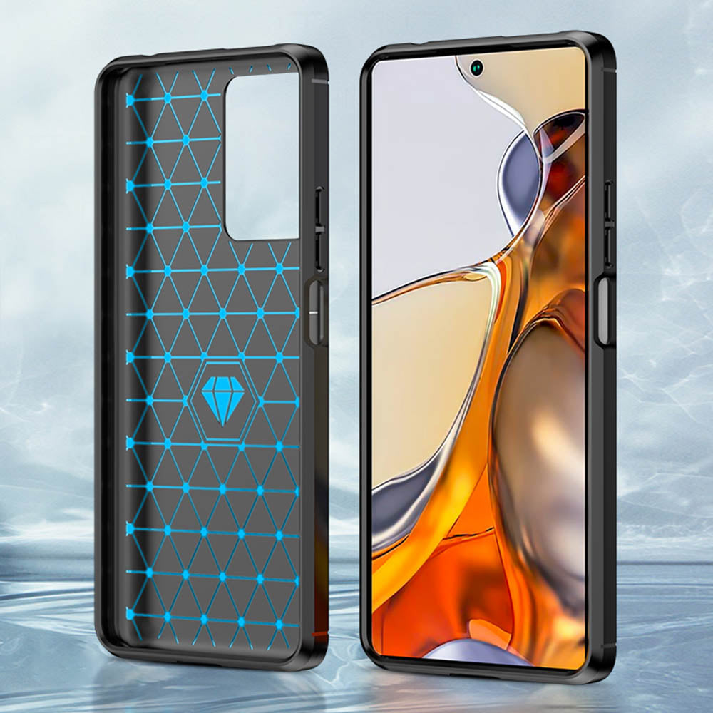 Husa pentru Xiaomi 11T / 11T Pro, Techsuit, Carbon, Neagra
