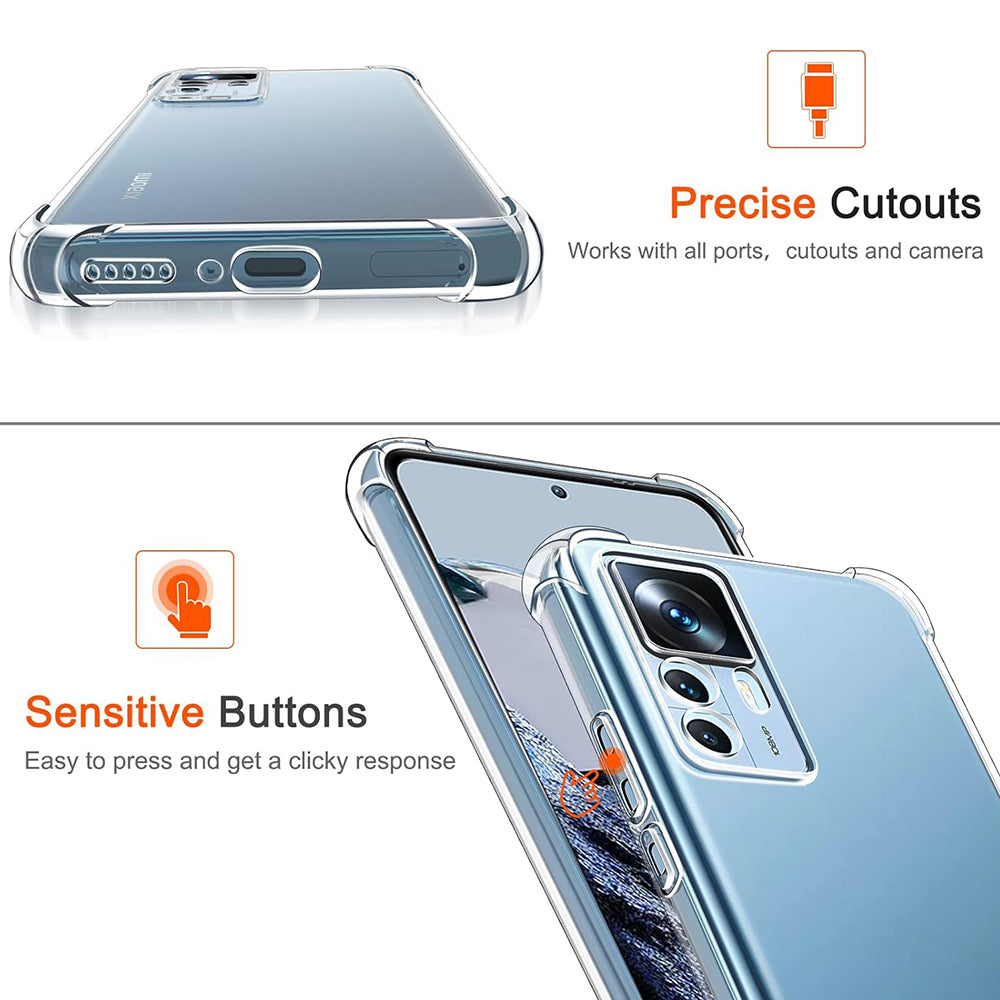 Husa pentru Xiaomi 12T / 12T Pro, Techsuit, Shockproof Clear, Transparenta