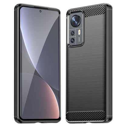 Husa pentru Xiaomi 12X / 12, Techsuit, Carbon, Neagra