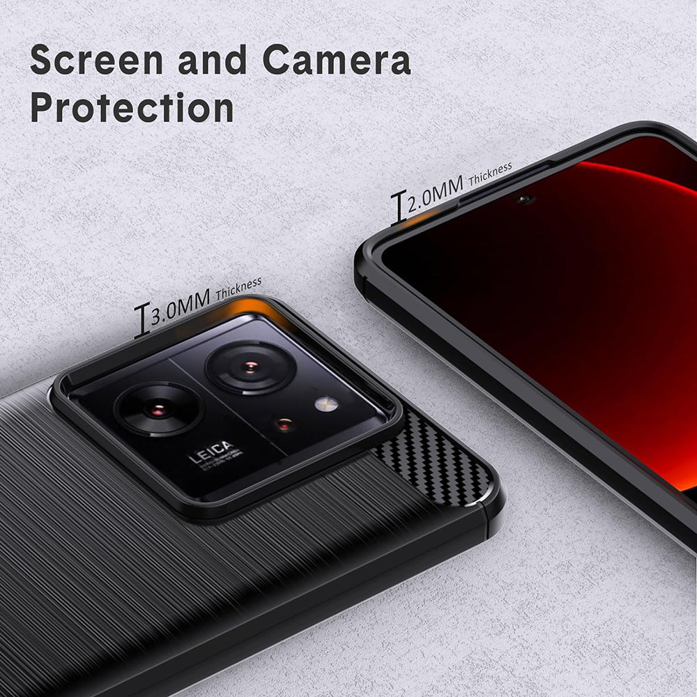 Husa pentru Xiaomi 13T Pro / 13T, Techsuit, Carbon, Neagra