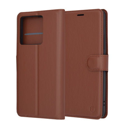 Husa pentru Xiaomi 13T Pro / 13T, Techsuit, Leather Folio, Maro