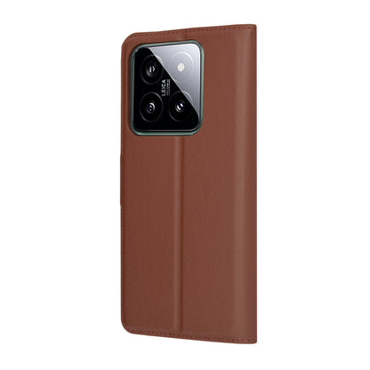 Husa pentru Xiaomi 14, Techsuit, Leather Folio, Maro