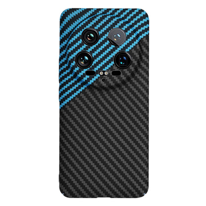 Husa pentru Xiaomi 14 Ultra, Techsuit, Carbonite FiberShell, Neagra Bleu