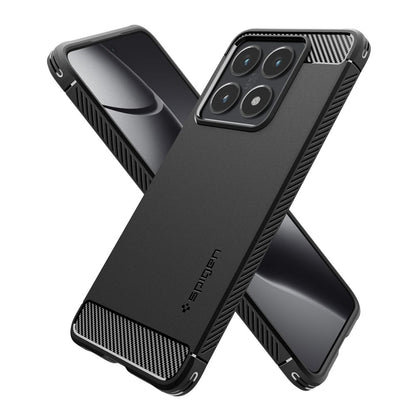 Husa pentru Xiaomi 14T Pro, Spigen, Rugged Armor, Neagra ACS08858