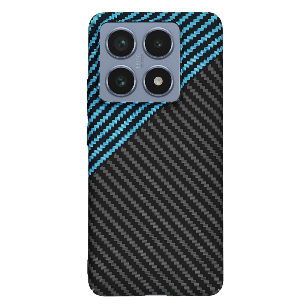 Husa pentru Xiaomi 14T Pro, Techsuit, Carbonite FiberShell, Neagra Bleu