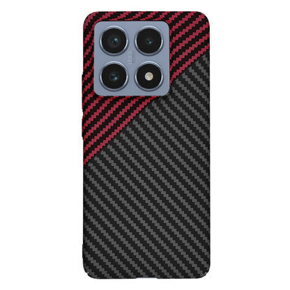 Husa pentru Xiaomi 14T Pro, Techsuit, Carbonite FiberShell, Neagra Rosie