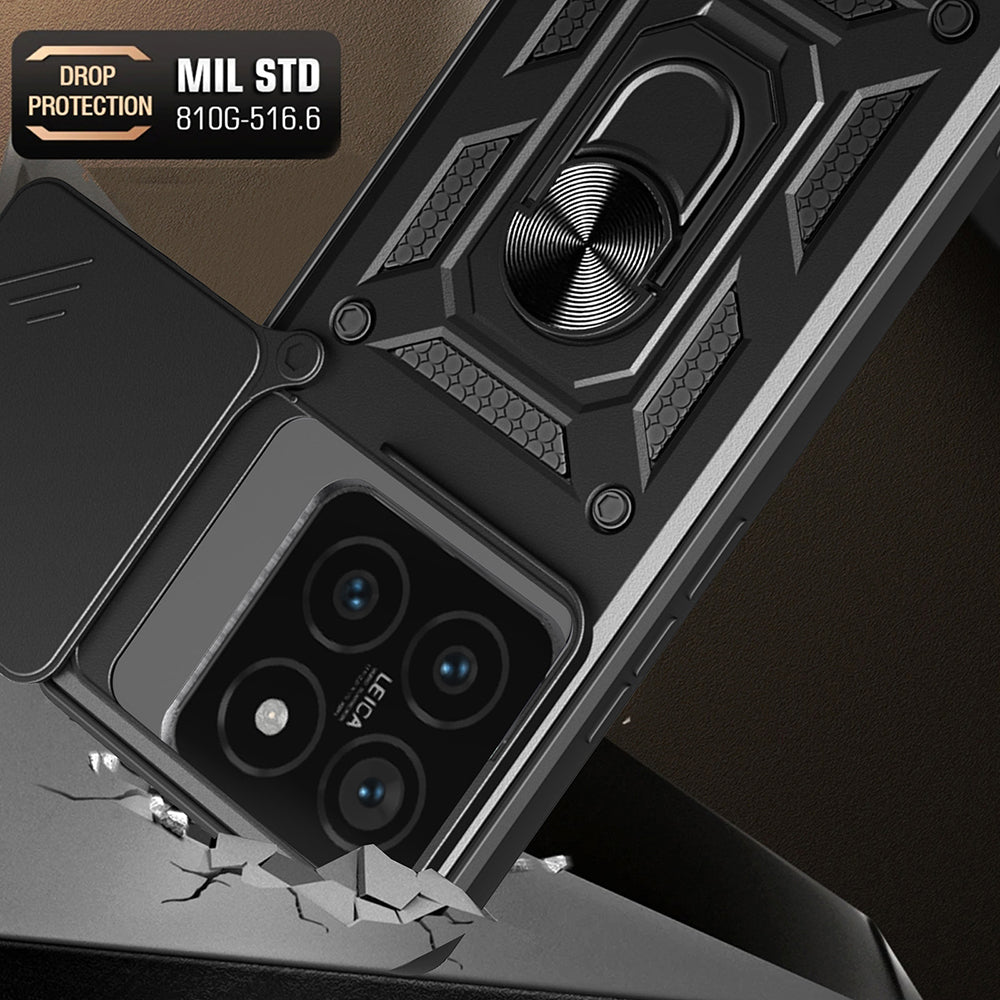 Husa pentru Xiaomi 14T, Techsuit, CamShield, Neagra
