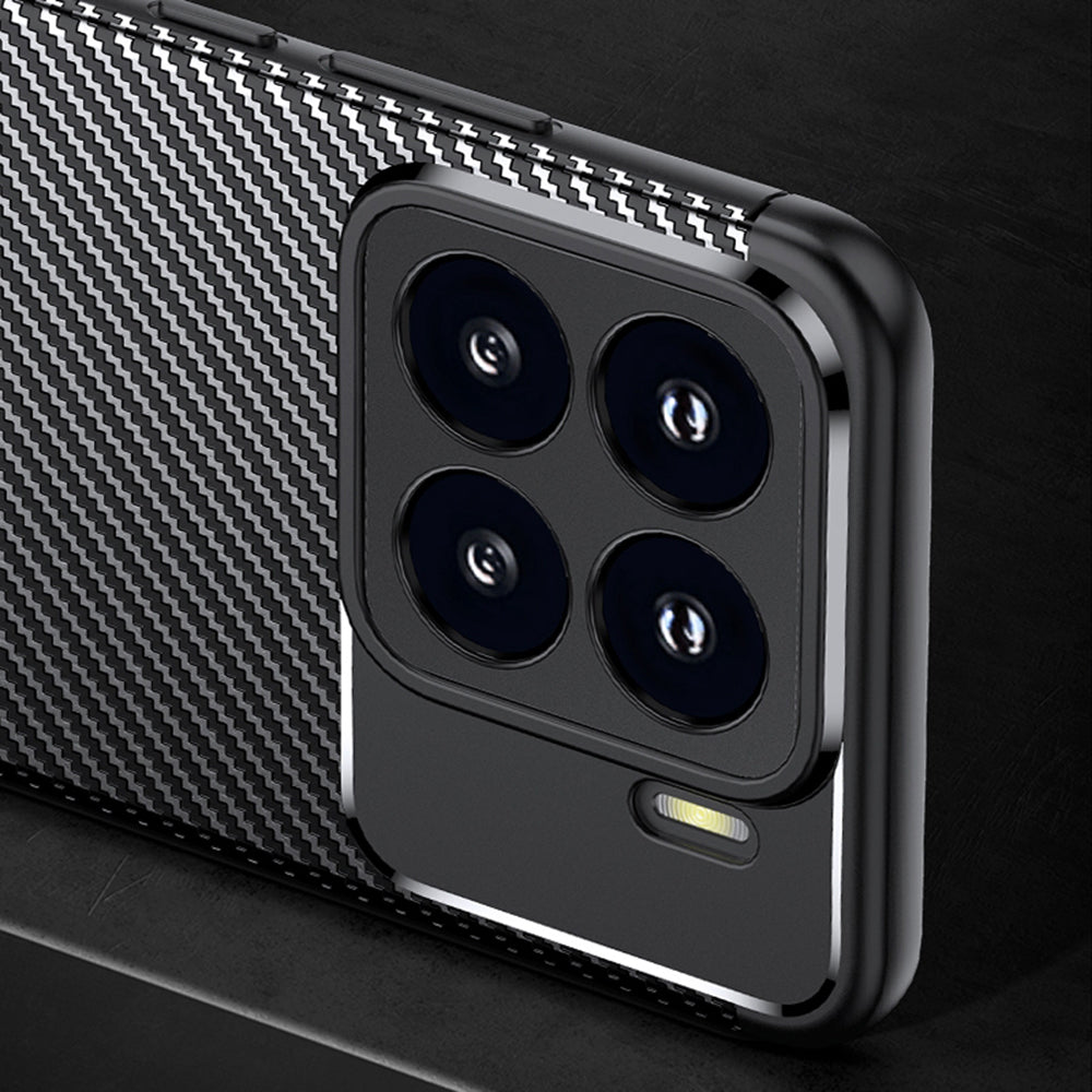 Husa pentru Xiaomi 15 Pro, Techsuit, CarbonFiber, Neagra