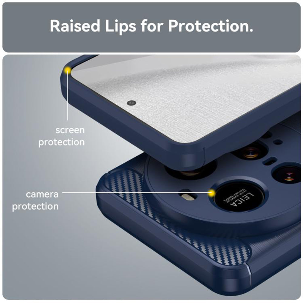 Husa pentru Xiaomi 15 Ultra, Techsuit, Carbon, Albastra