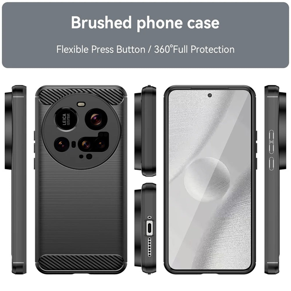 Husa pentru Xiaomi 15 Ultra, Techsuit, Carbon, Neagra