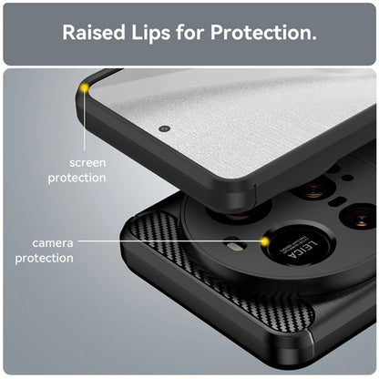 Husa pentru Xiaomi 15 Ultra, Techsuit, Carbon, Neagra