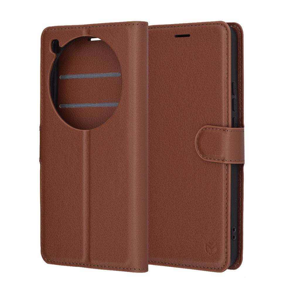 Husa pentru Xiaomi 15 Ultra, Techsuit, Leather Folio, Maro