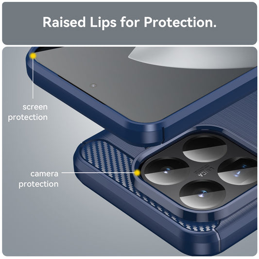 Husa pentru Xiaomi 15T Pro, Techsuit, Carbon, Albastra