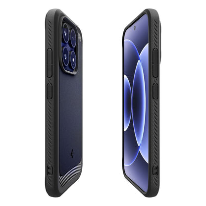 Husa pentru Xiaomi 17, Spigen, Rugged Armor, Neagra Mata ACS10458