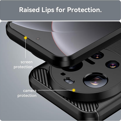 Husa pentru Xiaomi 17 Ultra, Techsuit, Carbon, Albastra