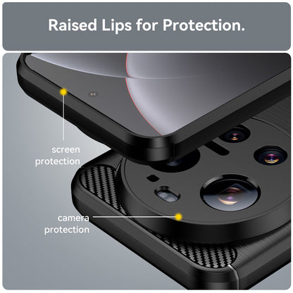 Husa pentru Xiaomi 17 Ultra, Techsuit, Carbon, Neagra