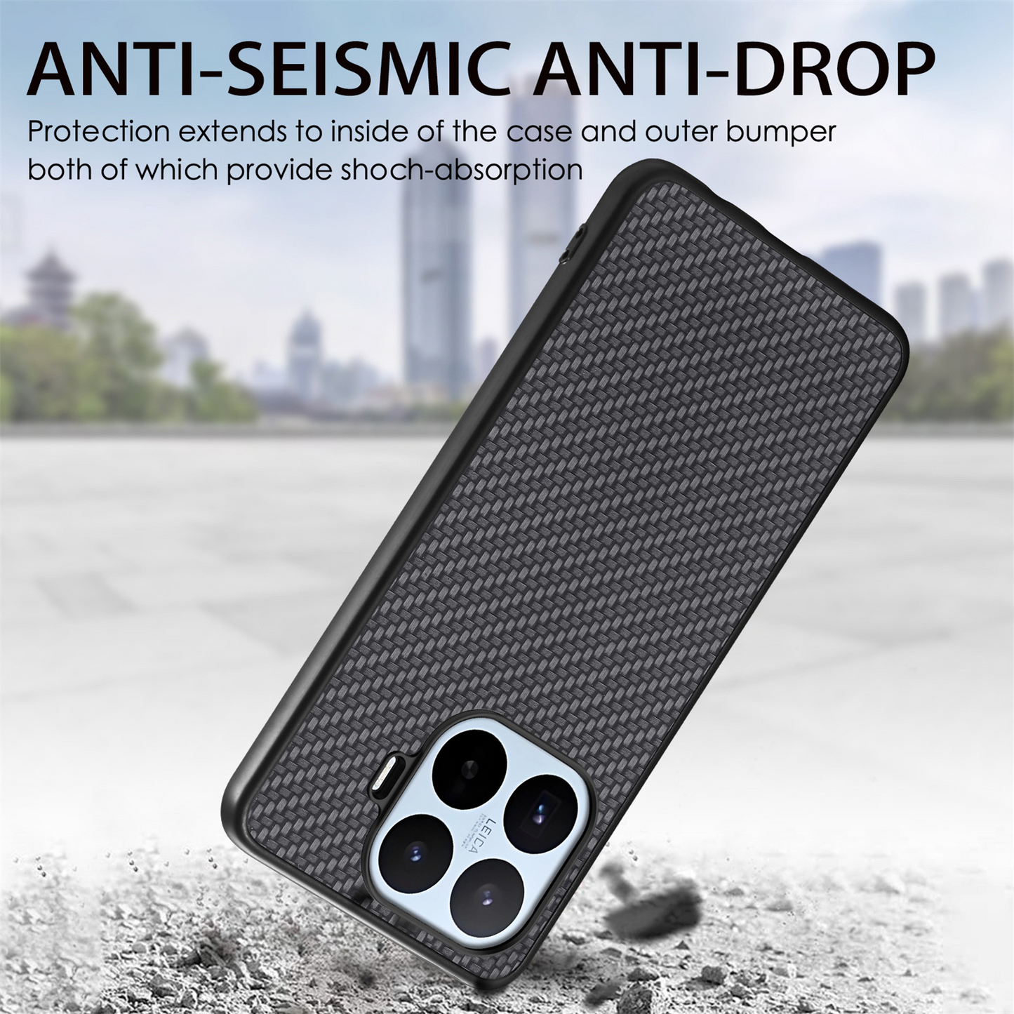 Husa pentru Xiaomi 17T, OEM, Carbon, Neagra
