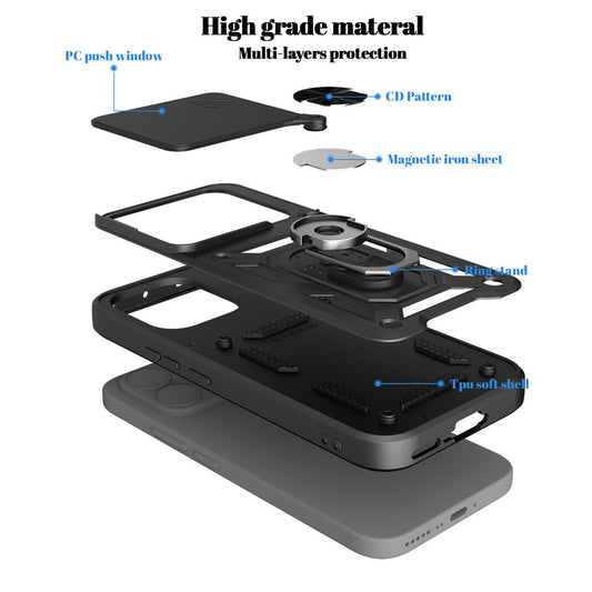 Husa pentru Xiaomi 17T, OEM, CamShield, Neagra