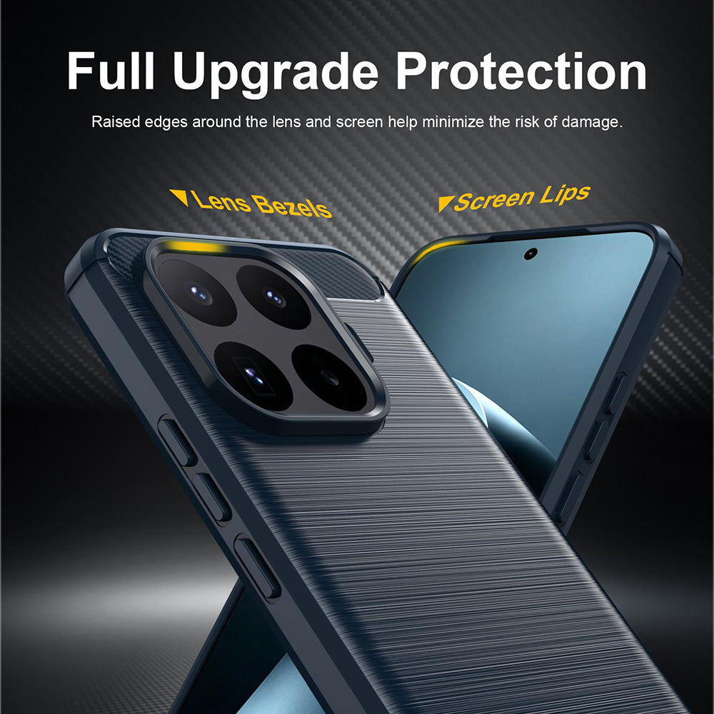 Husa pentru Xiaomi 17T Pro, Techsuit, Carbon, Albastra