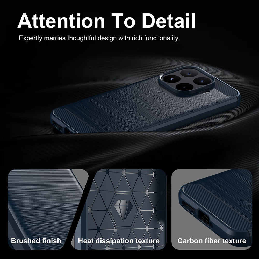 Husa pentru Xiaomi 17T Pro, Techsuit, Carbon, Albastra