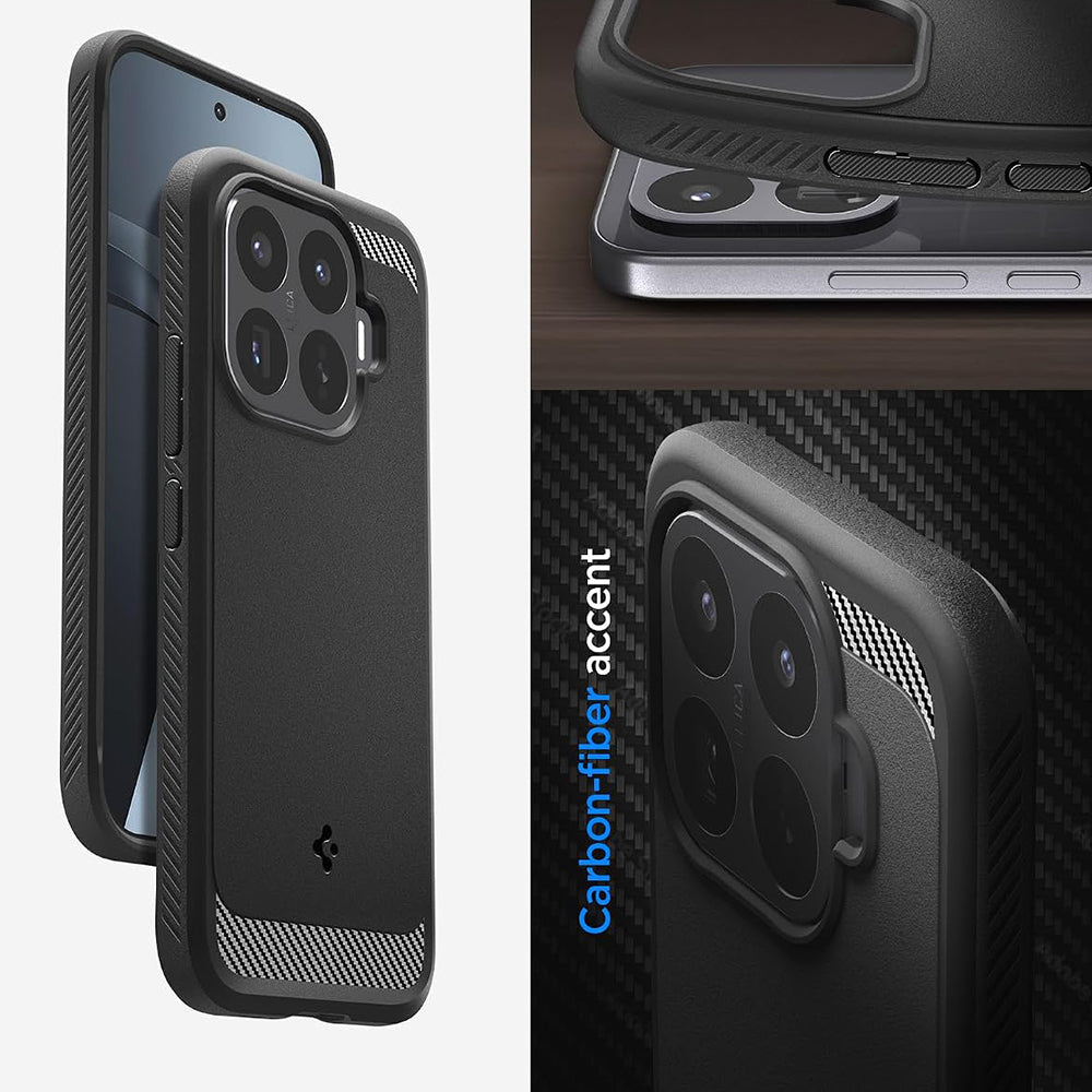Husa pentru Xiaomi 17T, Spigen, Rugged Armor, Neagra ACS11870