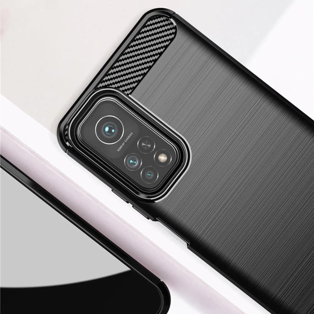 Husa pentru Xiaomi Mi 10T 5G / 10T Pro 5G, Techsuit, Carbon, Neagra