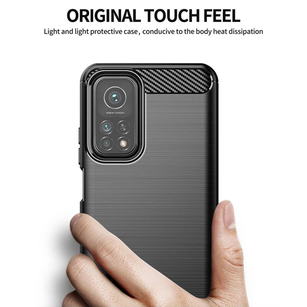 Husa pentru Xiaomi Mi 10T 5G / 10T Pro 5G, Techsuit, Carbon, Neagra