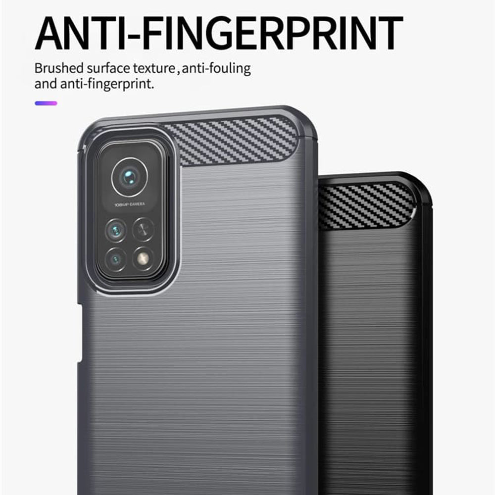 Husa pentru Xiaomi Mi 10T 5G / 10T Pro 5G, Techsuit, Carbon, Neagra