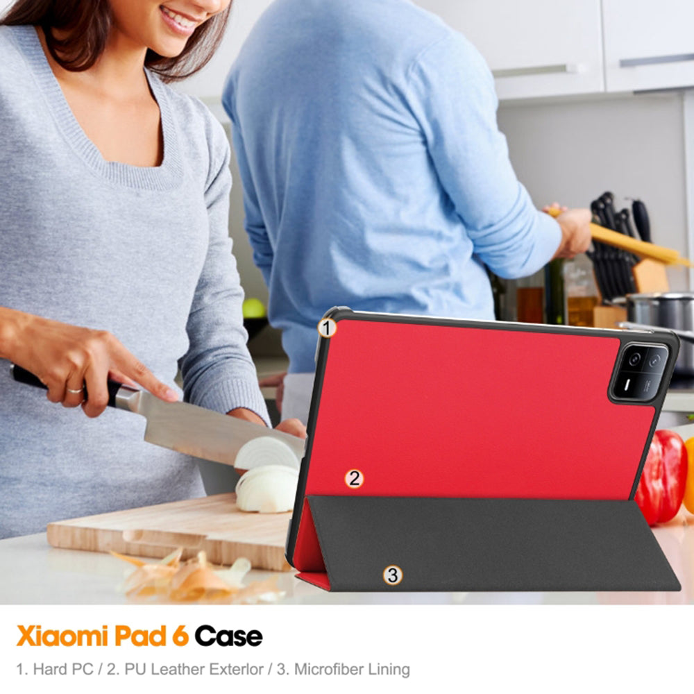 Husa pentru Xiaomi Pad 6 / 6 Pro, Techsuit, FoldPro, Rosie