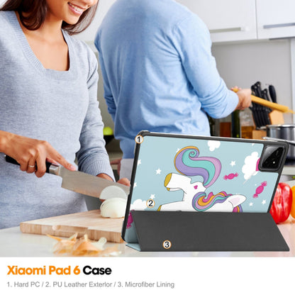Husa pentru Xiaomi Pad 6S Pro 12.4, Techsuit, FoldPro Unicorn, Multicolor