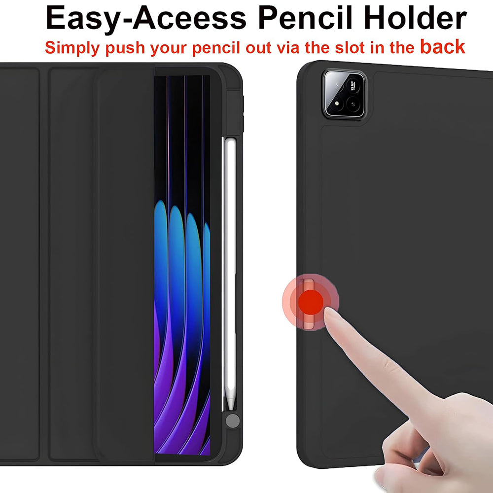 Husa pentru Xiaomi Pad 7 / 7 Pro, Techsuit, Flex Trifold, Neagra