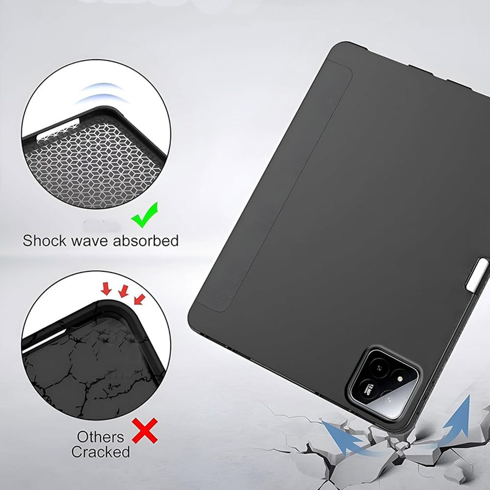 Husa pentru Xiaomi Pad 7 / 7 Pro, Techsuit, Flex Trifold, Neagra